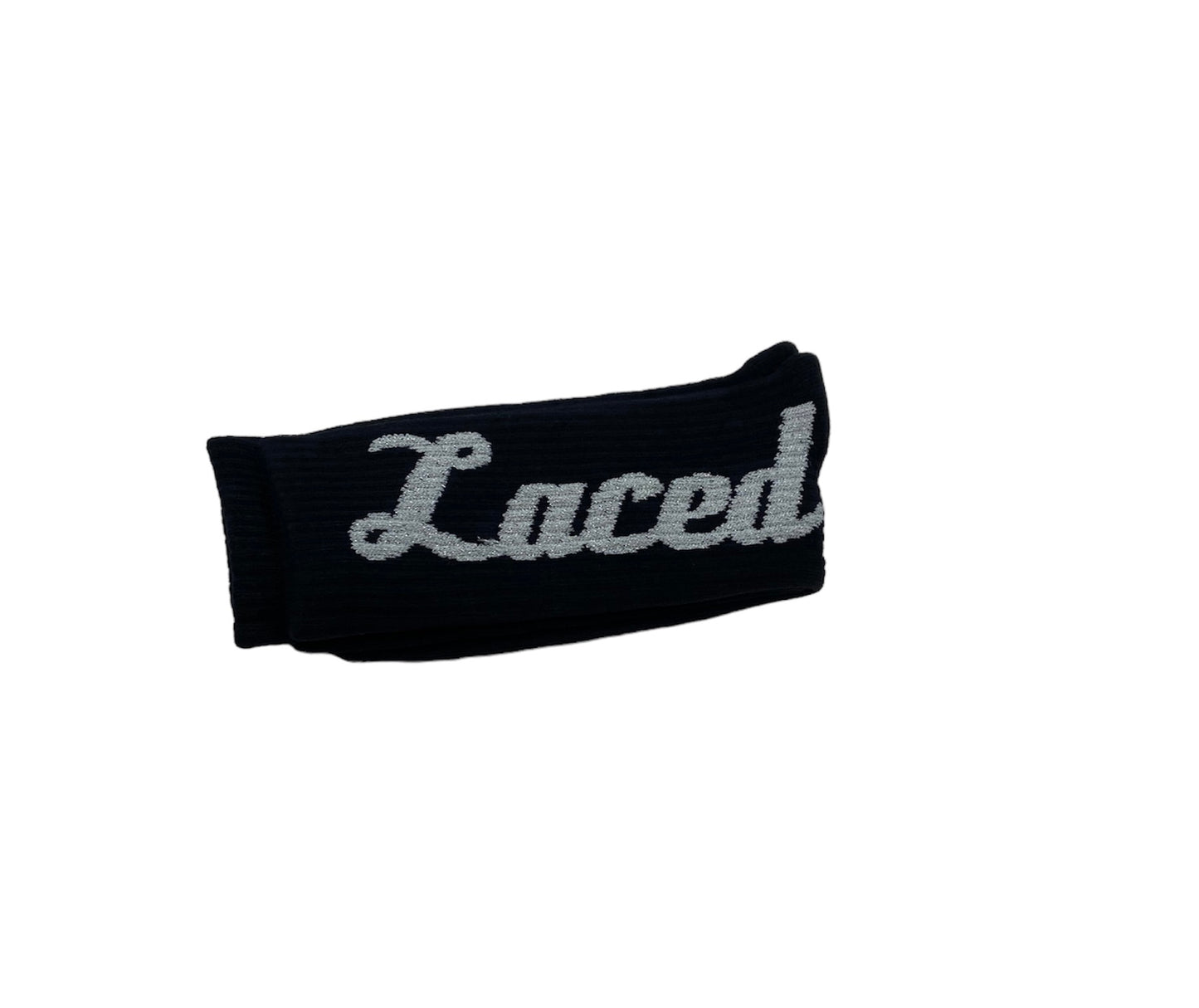 Laced Tube Socks Black/Glitter