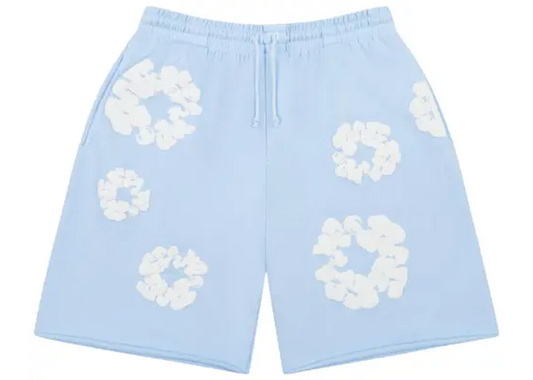 Denim Tears The Cotton Wreath Sweat Shorts Powder Blue