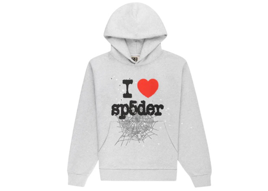 Sp5der Souvenir Hoodie Heather Grey