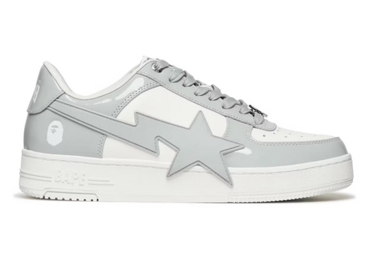 A Bathing Ape Bapesta 3 OS M2 Patent Leather Grey