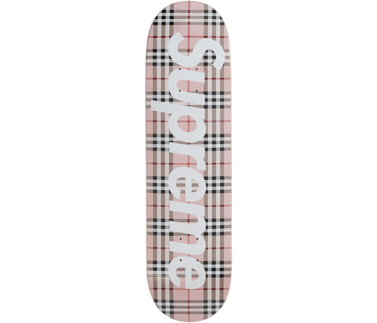 Supreme Burberry Skateboard Deck Pink